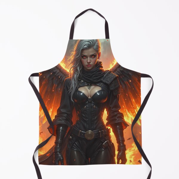 Item preview, A fierce woman standing in a fiery battlefield designed and sold by Giuseppe Cammino.