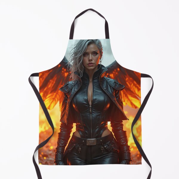 Item preview, A fierce woman standing in a fiery battlefield designed and sold by Giuseppe Cammino.