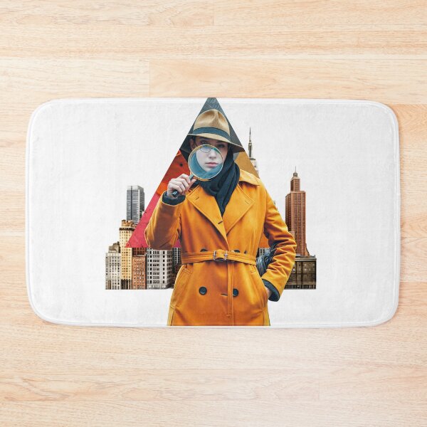 Item preview, Collage Wall Art T-shirt Design: GIRL WITH MAGNIFYING GLASS designed and sold by ForeverPrintsOK.