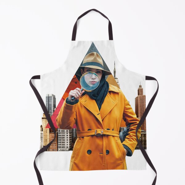 Item preview, Collage Wall Art T-shirt Design: GIRL WITH MAGNIFYING GLASS designed and sold by ForeverPrintsOK.