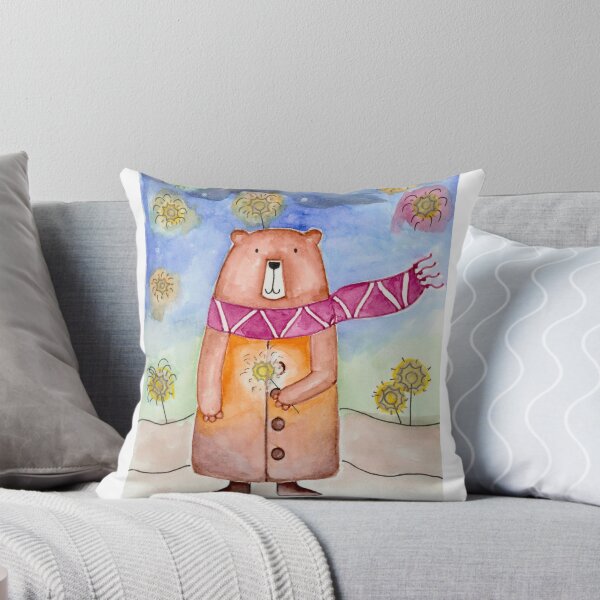 Item preview, Cute bear postcard illustration for children and adults  designed and sold by hobbyakvarell.