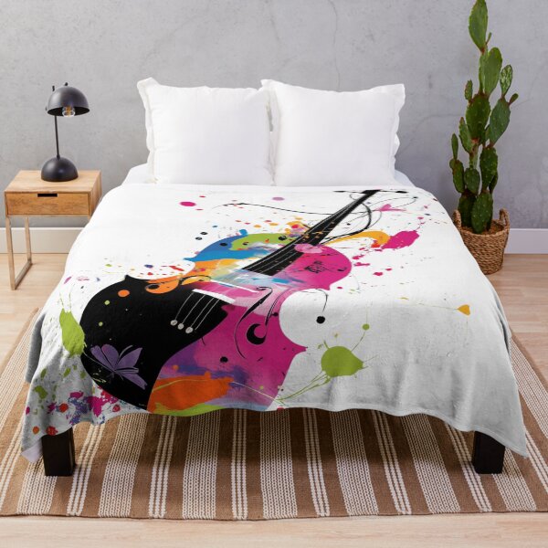 Item preview, Sting instrument design. Cello. Violin splatter illustration. designed and sold by Shoot-The-Moon.
