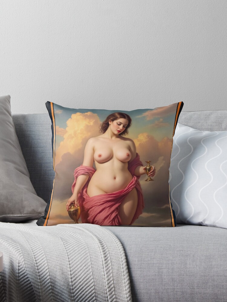 The Goddess Velatia; Bearer Of The Waters Of Beauty Youth And Eternal Life AI Concept Art by Xzendor7 4 The Goddess Velatia; Bearer Of The Waters Of Beauty, Youth And Eternal Life Gorgeous AI Concept Art by Xzendor7 Decorative Art Print Throw Pillow