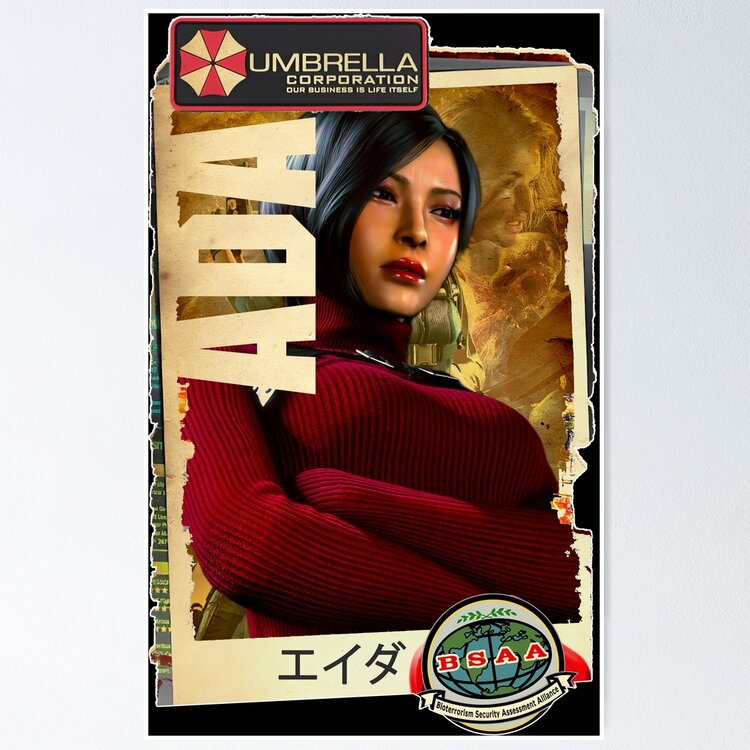 Resident Evil Ada Wong Classic Retro Gaming Art 