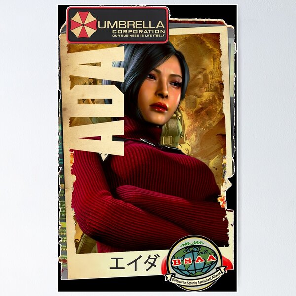Artikel-Vorschau von Resident Evil Ada Wong Klassische Retro-Gaming-Kunst, designt und verkauft von Back2Collage.