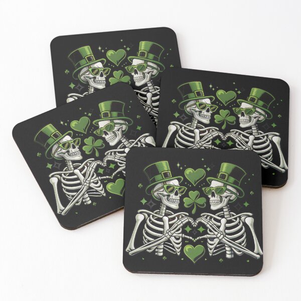 Item preview, St. Patrick's Day Skeleton Love designed and sold by darkskydelights.