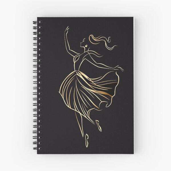 Item preview, Golden Ballerina: Elegant Dance Line Art designed and sold by Creet-Design.