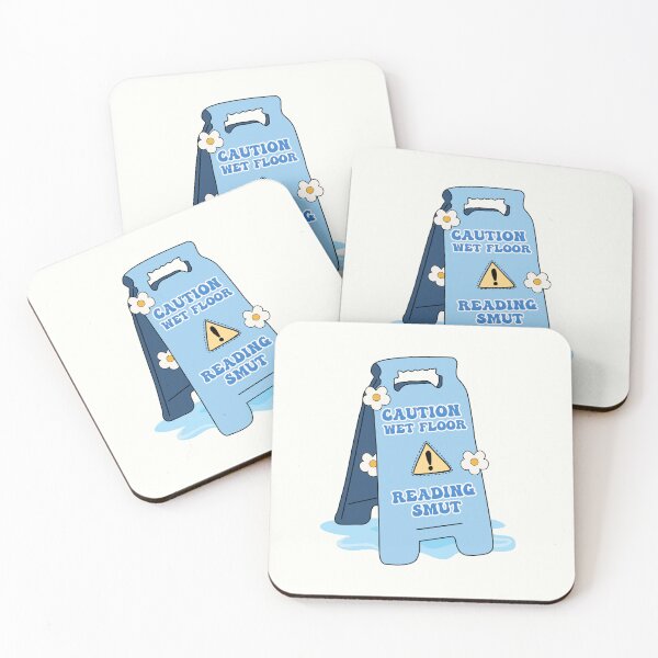 Item preview, Caution Wet Floor Reading Smut for Spicy Book Lover Kindle Decor Book Blue Funny Gift designed and sold by StickyBook.