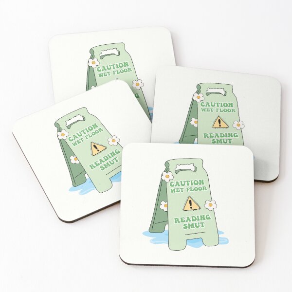 Item preview, Caution Wet Floor Reading Smut for Spicy Book Lover Kindle Decor Green Funny Gift designed and sold by StickyBook.