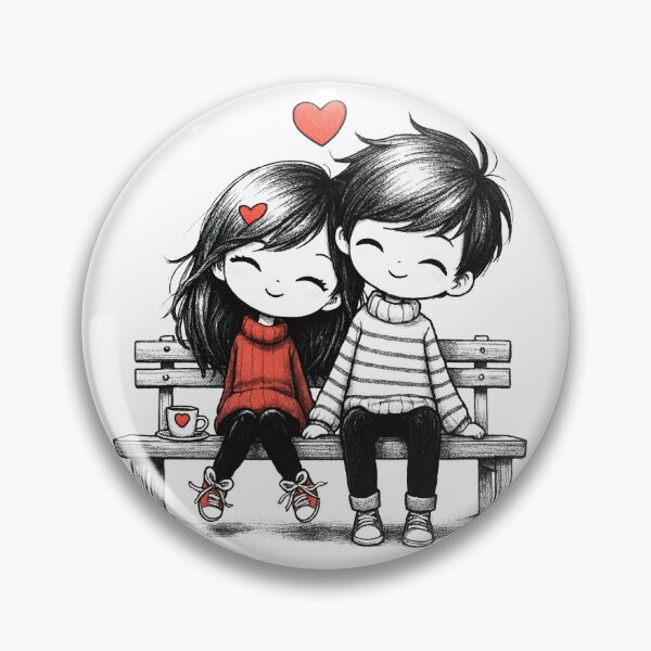 Item preview, Cute couple of lovers designed and sold by ArtEmotionsImages.