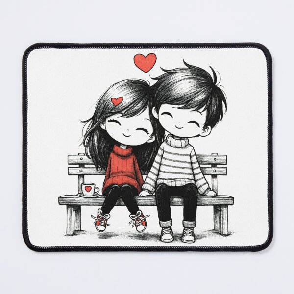 Item preview, Cute couple of lovers designed and sold by ArtEmotionsImages.