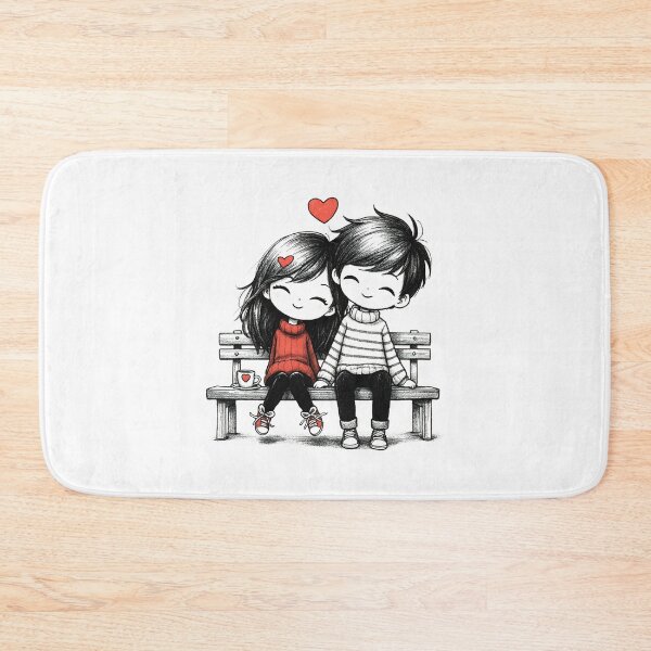 Item preview, Cute couple of lovers designed and sold by ArtEmotionsImages.
