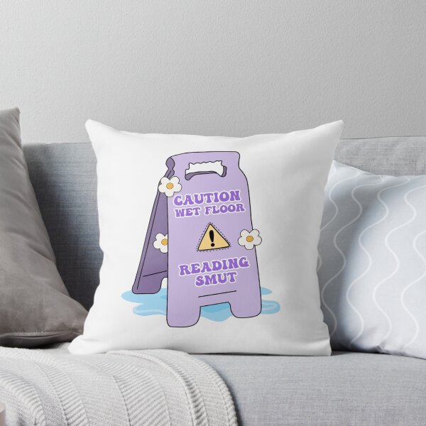 Item preview, Caution Wet Floor Reading Smut for Spicy Book Lover Purple Decor Funny Gift designed and sold by StickyBook.
