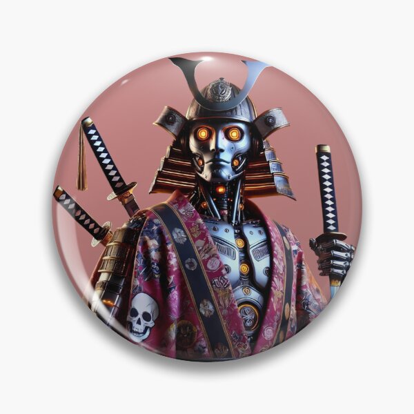 Item preview, Rock Samurai Robots in Kimono – Fusion of Tradition and Futurism - Model 1 designed and sold by NeonBot_Shop.