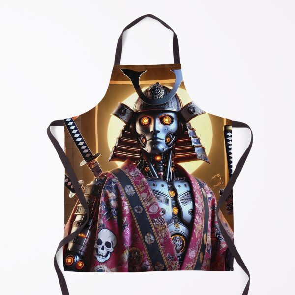 Item preview, Rock Samurai Robots in Kimono – Fusion of Tradition and Futurism - Model 1 designed and sold by NeonBot_Shop.