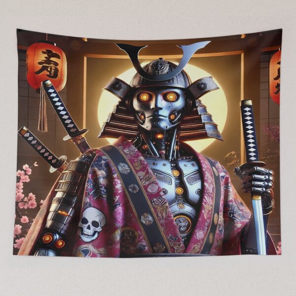 Item preview, Rock Samurai Robots in Kimono – Fusion of Tradition and Futurism - Model 1 designed and sold by NeonBot_Shop.