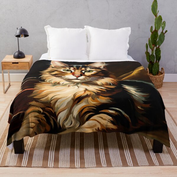 Item preview, Vintage Cat Art: Portrait of a Long-Haired Cat in a Gothic Setting | Animal Art | Gothic Art | Cat Art | Cat Oil Painting designed and sold by UnhingedBird.