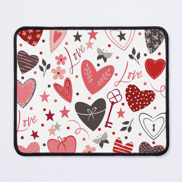 Item preview, Romantic Heart Pattern Design with Love Elements designed and sold by Maniutek.
