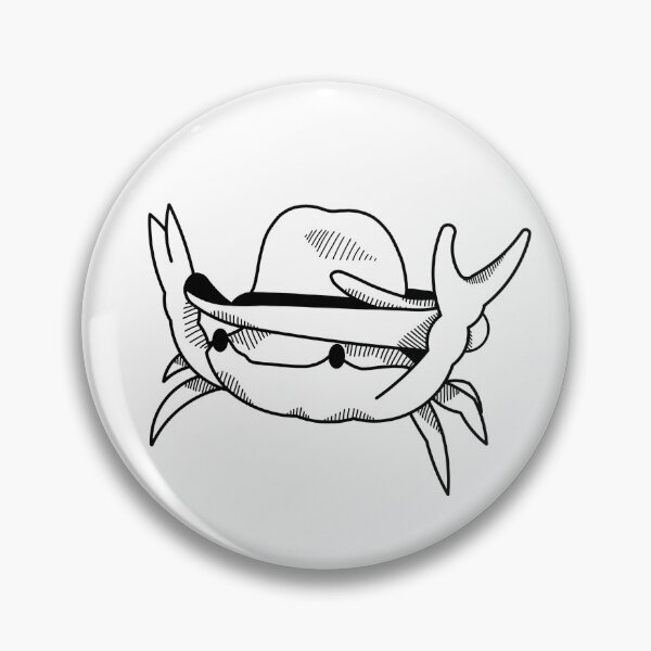 Item preview, crab with a hat designed and sold by Kama black&white.