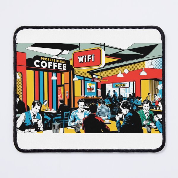 Item preview, Coffee shop with Wi-Fi nearby designed and sold by Laugh & Rewind .