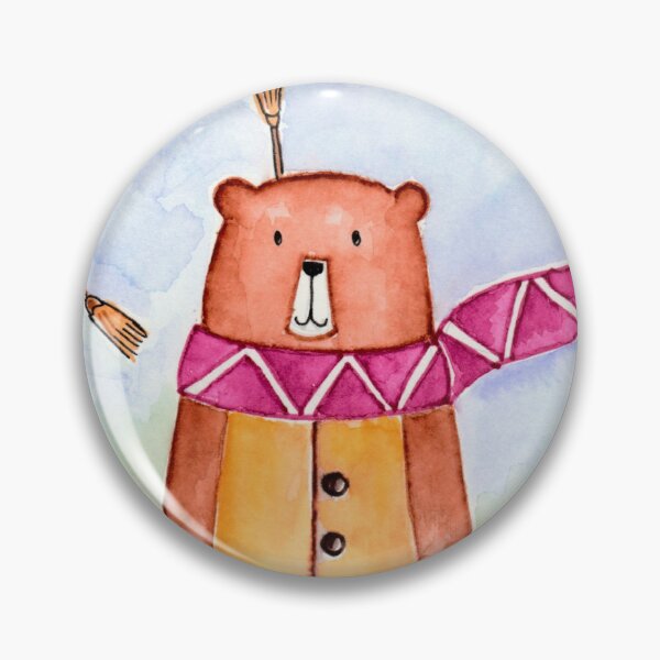 Item preview, Cute bear postcard watercolor illustration for children and adults  designed and sold by hobbyakvarell.