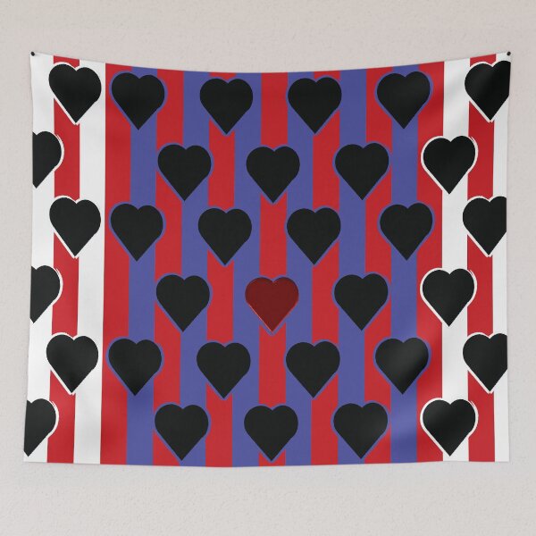 Item preview, Red Valentine Heart-blue-black-red  pattern 23 designed and sold by StudioViArt.