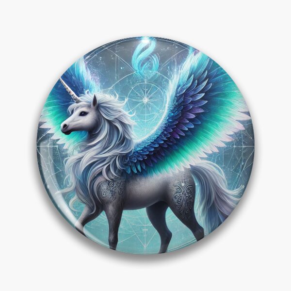 Item preview, Celestial Turquoise Unicorn: Mystical Mandala Magic designed and sold by Fantasy Horseys.