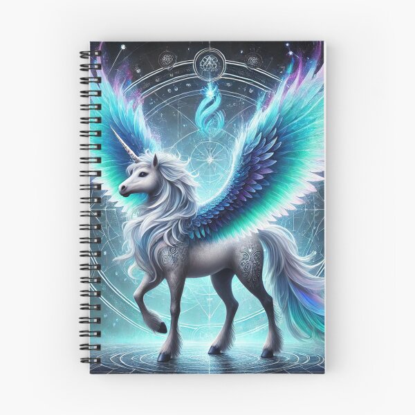 Item preview, Celestial Turquoise Unicorn: Mystical Mandala Magic designed and sold by Fantasy Horseys.