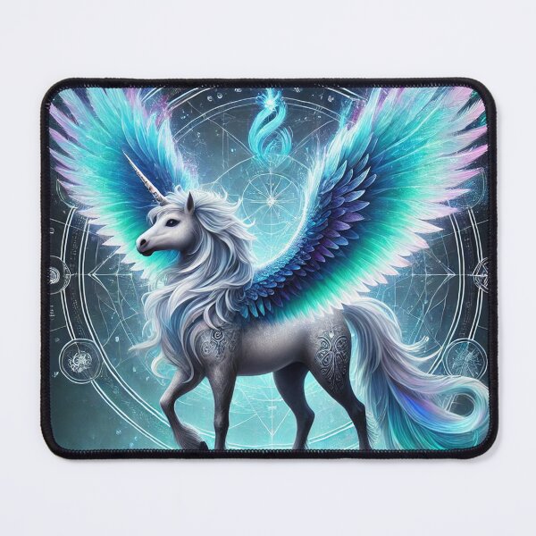 Item preview, Celestial Turquoise Unicorn: Mystical Mandala Magic designed and sold by Fantasy Horseys.