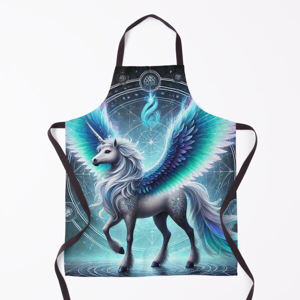 Item preview, Celestial Turquoise Unicorn: Mystical Mandala Magic designed and sold by Fantasy Horseys.
