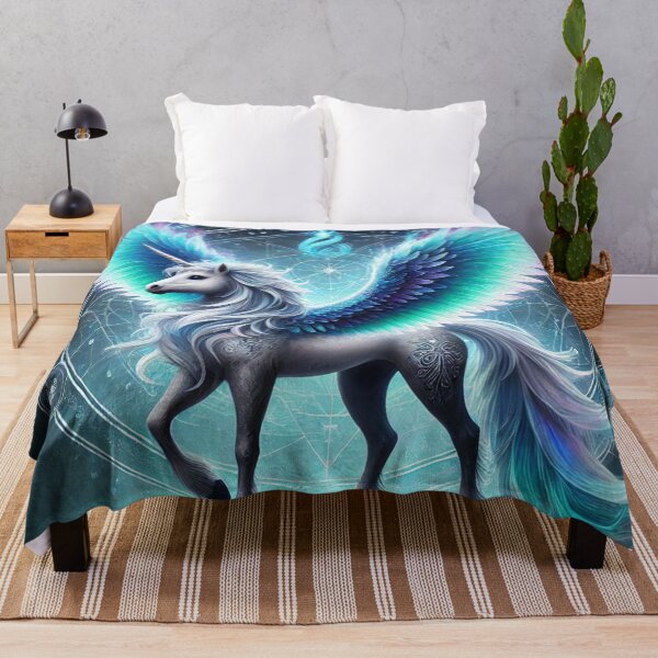 Item preview, Celestial Turquoise Unicorn: Mystical Mandala Magic designed and sold by Fantasy Horseys.
