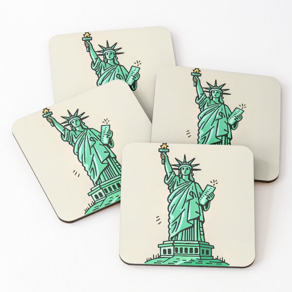 Item preview, Green Pop Art United States Statue of Liberty  designed and sold by ART ATTACK ZONE.