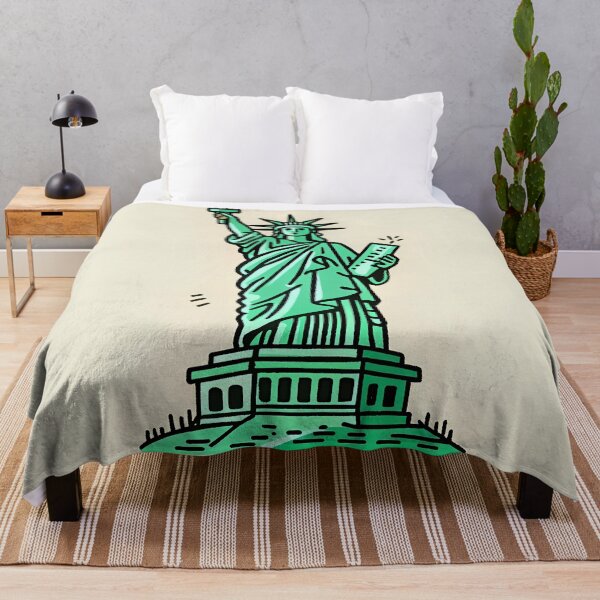 Item preview, Green Pop Art United States Statue of Liberty designed and sold by ART ATTACK ZONE.