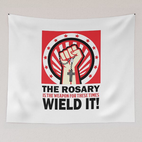Item preview, The Rosary Is A Weapon (Red version) designed and sold by Loreto Studio.