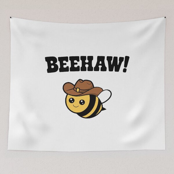 Item preview, Bee Haw! Funny Cowboy Bee Pun designed and sold by PMCreative.