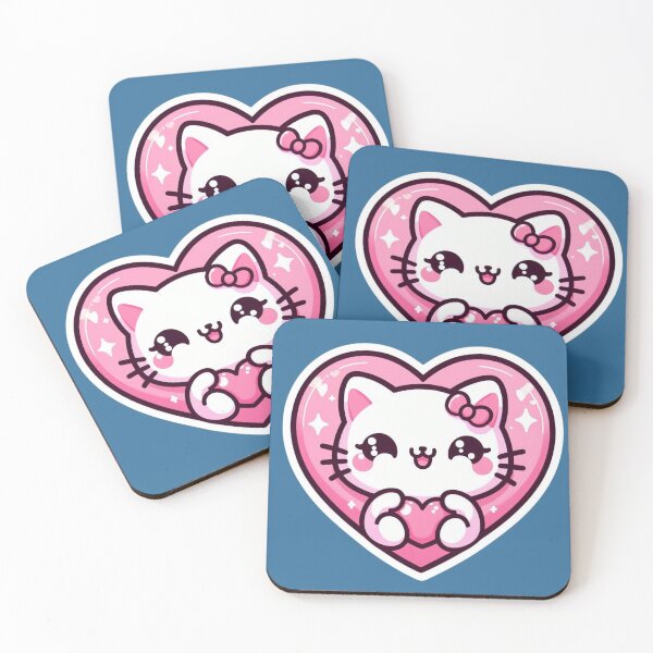 Item preview, Pink Kitty Valentines Day designed and sold by ArtistEmbrace.