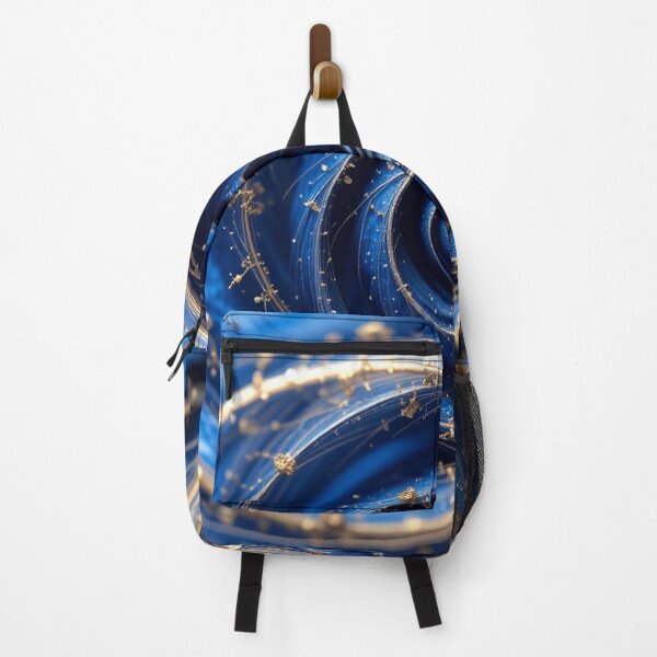 Item preview, Sapphire Whirl: Elegant Blue Spirals with Golden Accents designed and sold by semenol.