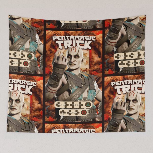 Item preview, Mortal Kombat Retro Quan Chi Gaming Art  designed and sold by Back2Collage.