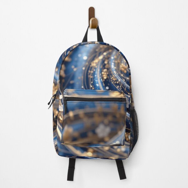 Item preview, Sapphire Whirl: Elegant Blue Spirals with Golden Accents designed and sold by semenol.