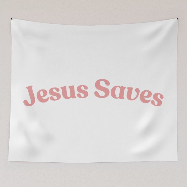 Item preview, Cute Girly Jesus Saves Logo designed and sold by daughterinchrist93.