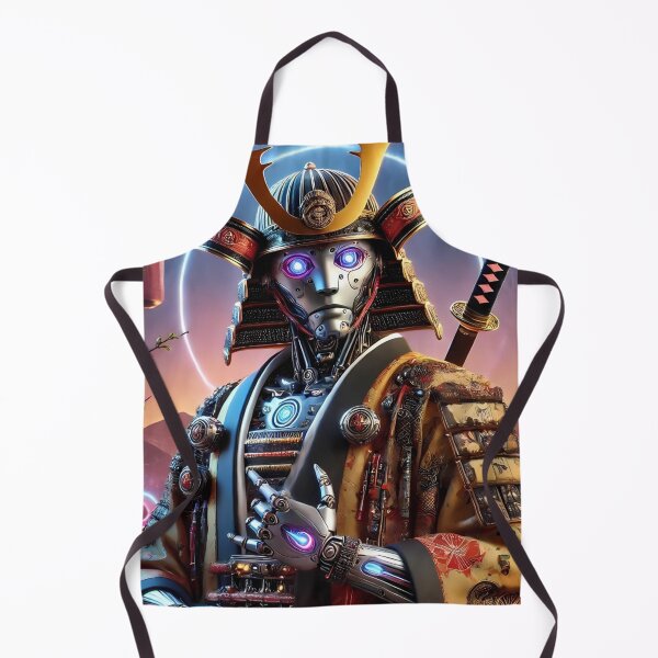 Item preview, Rock Samurai Robots in Kimono – Fusion of Tradition and Futurism - Model 2 designed and sold by NeonBot_Shop.