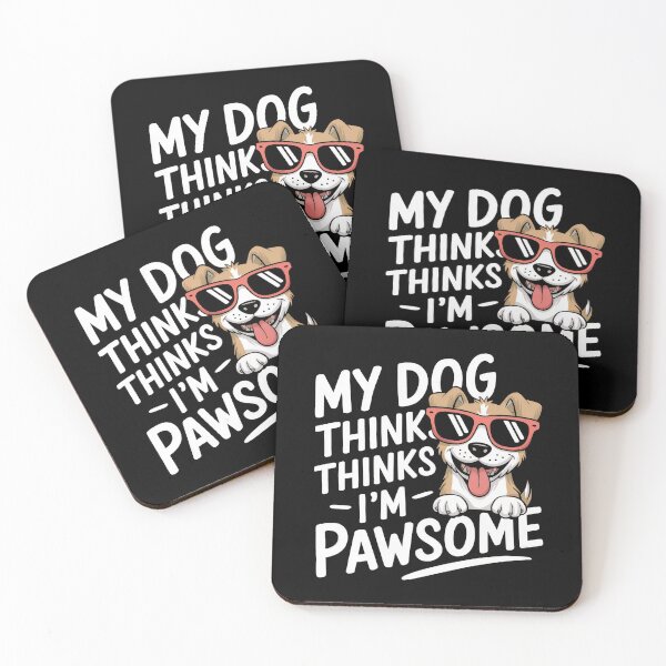 Item preview, My Dog Thinks I'm Cool - Funny Paw-some Dog Design | Dog Design t-shirt  designed and sold by KARTICK DUTTA.