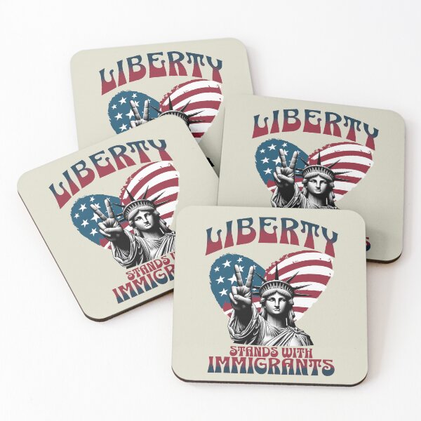 Item preview, Support immigrants - Liberty stands with Immigrants designed and sold by Tee-Craftify.