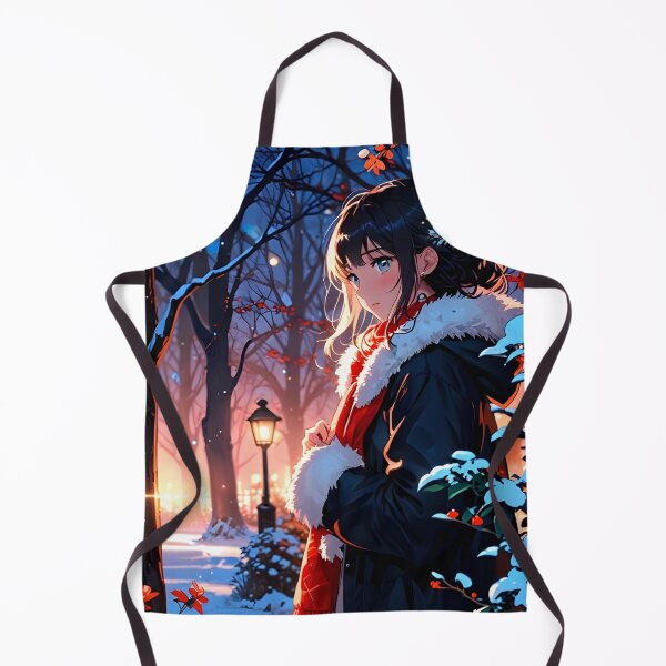 Item preview, Aesthetic Anime Girl in Winter | 4K Anime Wallpaper designed and sold by typoinspired.