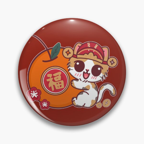 Item preview, Lucky Cat with Prosperity Orange designed and sold by BGMeYou.
