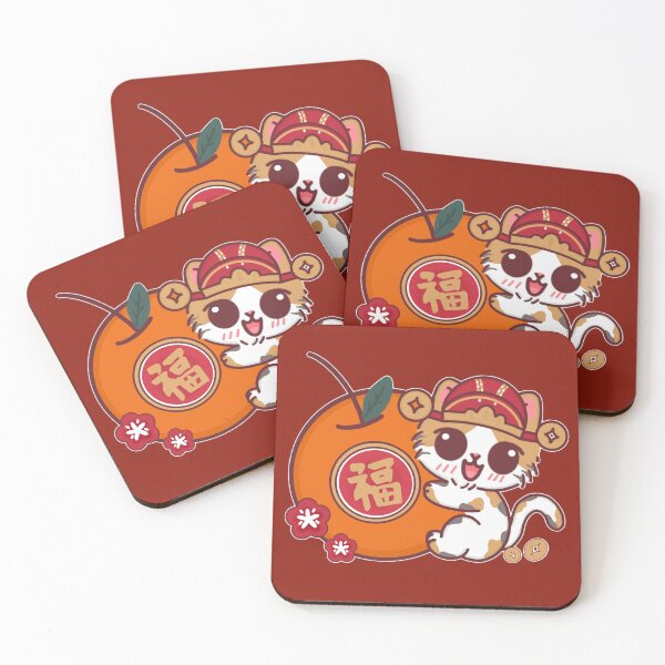 Item preview, Lucky Cat with Prosperity Orange designed and sold by BGMeYou.