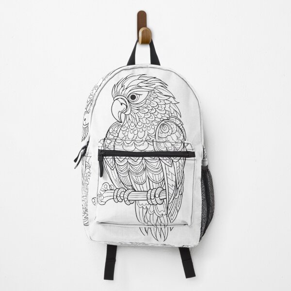 Item preview, Parrot Coloring Page Pattern designed and sold by DavidColoring.