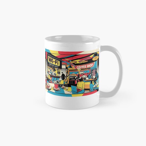 Item preview, Coffee Shop with Wi-Fi Nearby designed and sold by Laugh & Rewind .