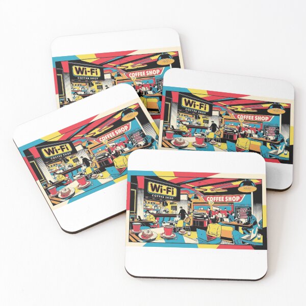 Item preview, Coffee Shop with Wi-Fi Nearby designed and sold by Laugh & Rewind .