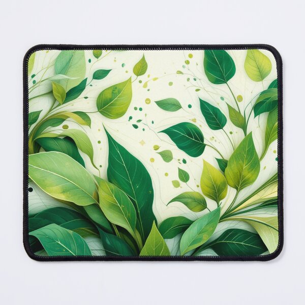 Item preview, Verdant Whispers: Abstract Leaves in Emerald designed and sold by semenol.